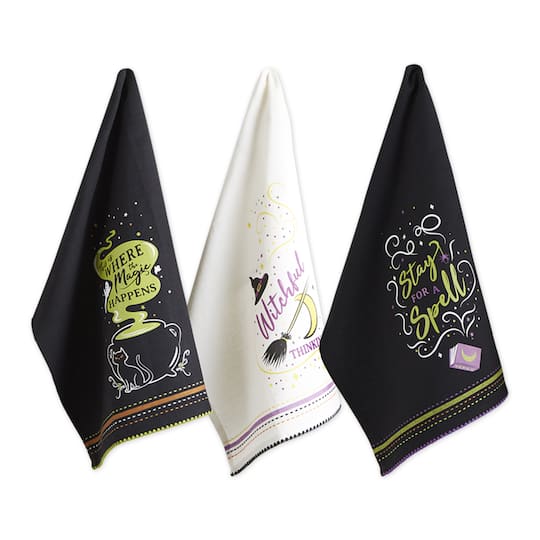 DII® Witchin' In The Kitchen Printed Dishtowel Set